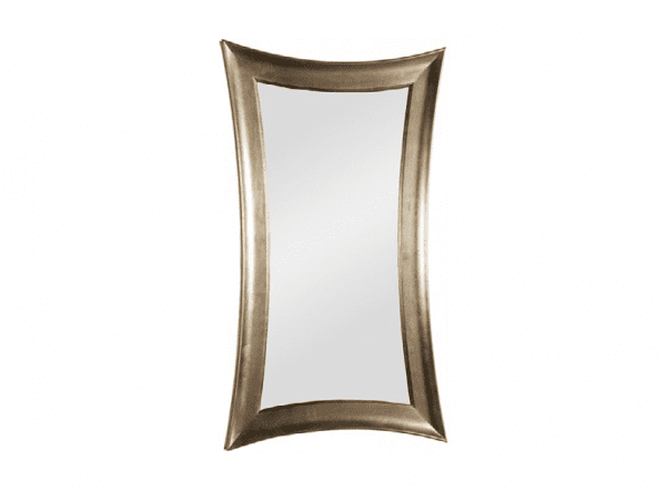 M20 - Leaning Mirror Gold Rectangular Hourglass