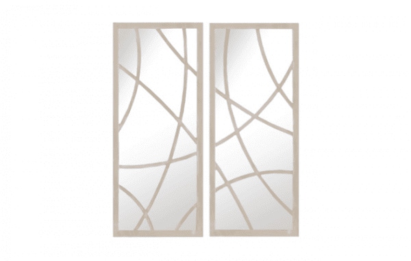 M12 -  Pair of Rectangular Mirror Soft Gold Frame
