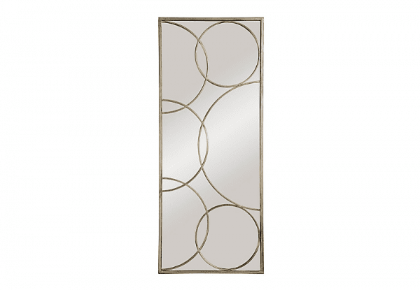 M09 - Abstract Mirror with Brushed Silver Frame